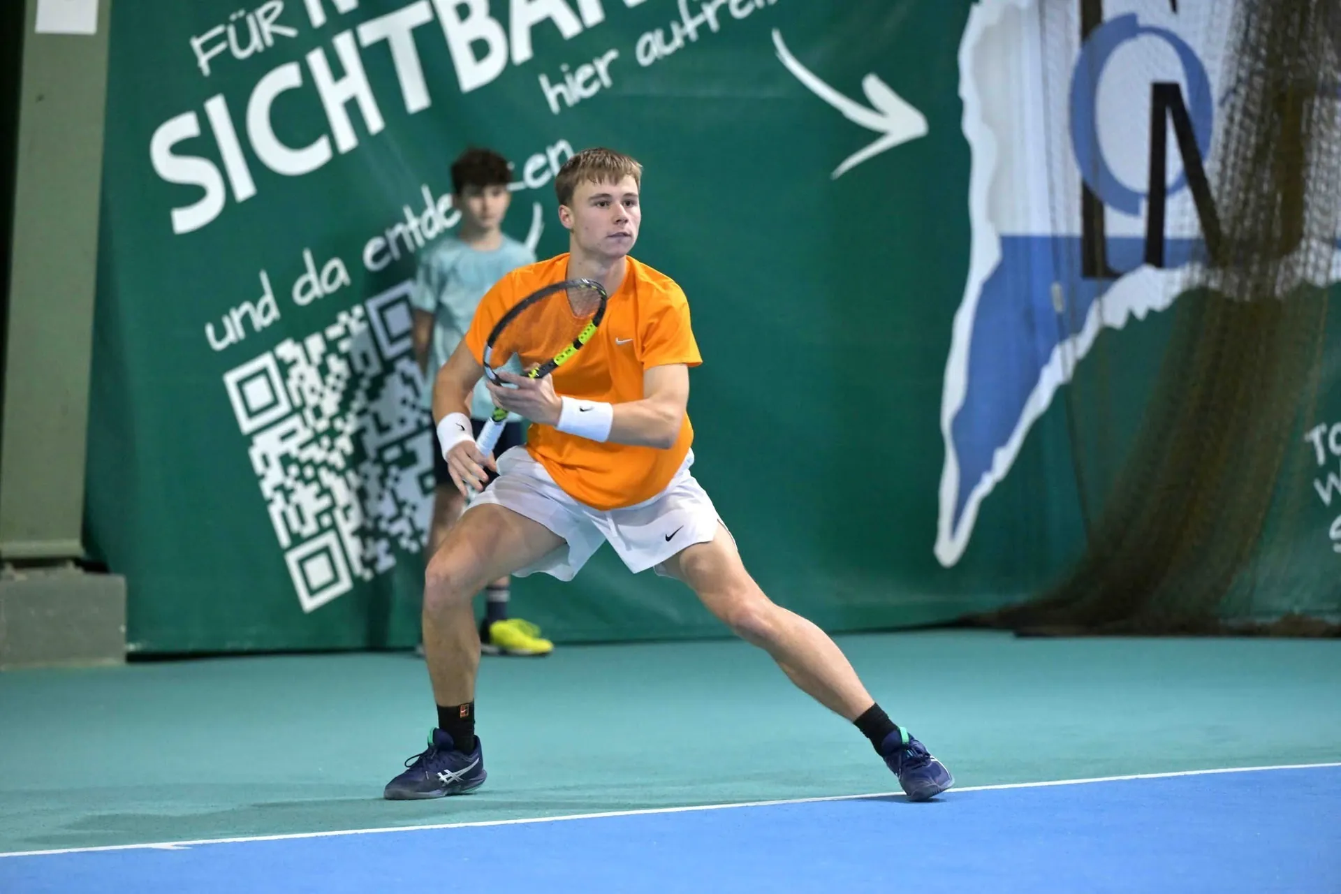 Spieler in Bereitschaftsstellung am Silvestercup
