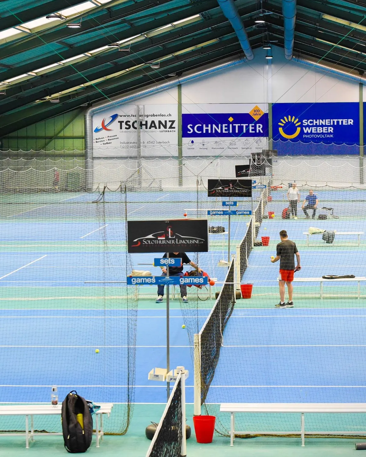 Tennishalle von Racket City Derendingen — Heimat des Silvestercups